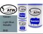 Preview: Nissan, Light Blue Metallic, BN5: 500ml Lackdose + 500ml Klarlack + 250ml Härter - Set, von ATW Autoteile West.